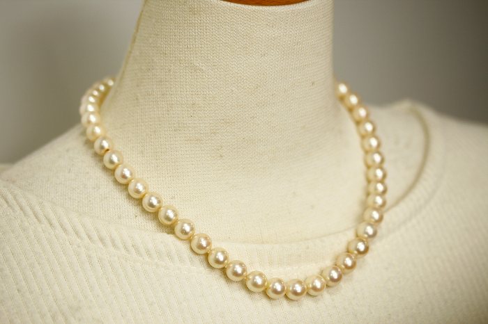 アコヤ真珠パールネックレス　8.5-9.0mm　クリームカラー アコヤ真珠パールネックレス 8.5-9.0mm クリームカラー | eiho-pearl