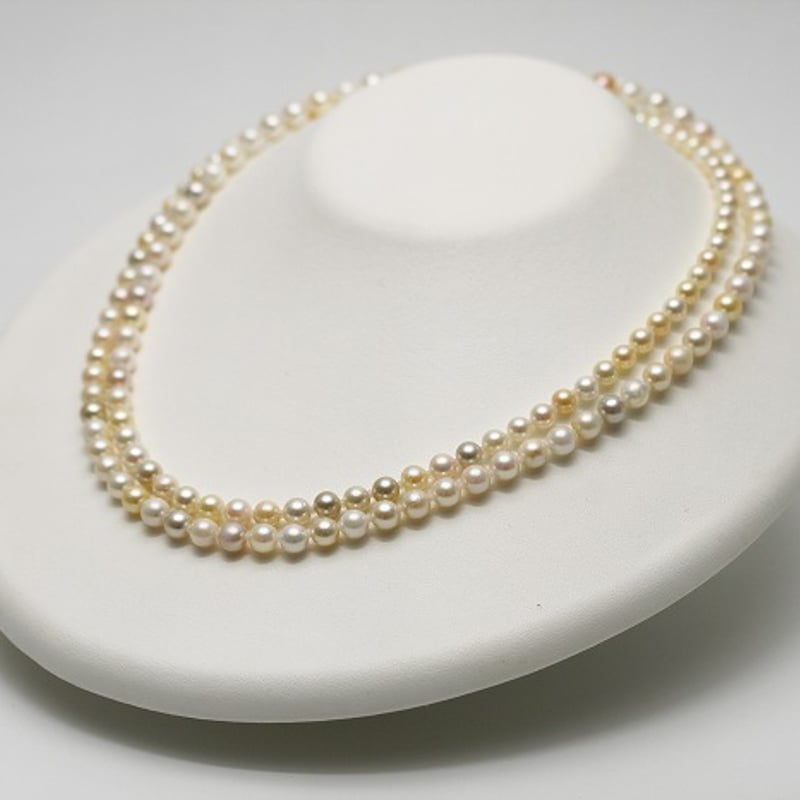 アコヤ真珠パールロングネックレス 5.0-6.0mm マルチカラー | eiho-pearl