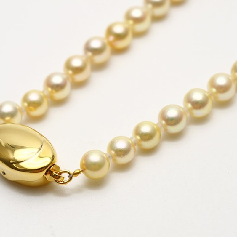 アコヤ真珠パールネックレス 5.0-6.0mm ゴールドカラー | eiho-pearl