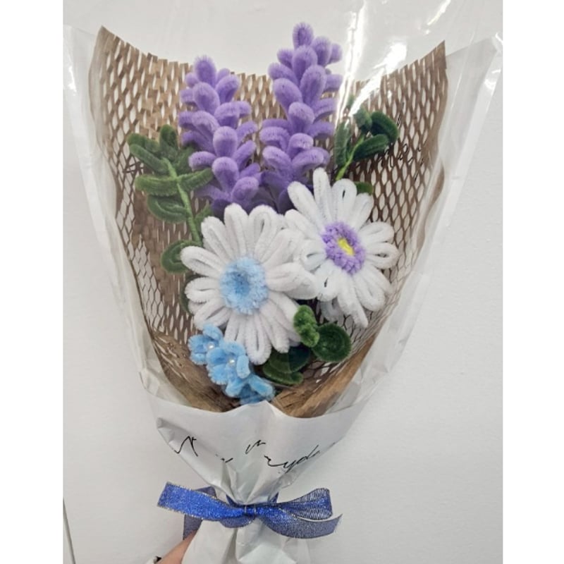 No.15 紫小花のふかふか花びらスタイ♡ No.15 紫小花のふかふか花びらスタイ♡ ベビー・キッズ