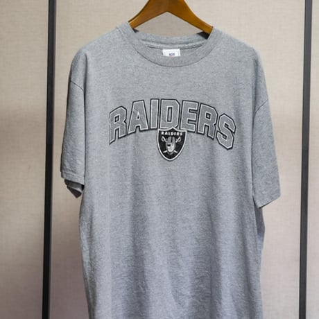 90s00s　NFL　オークランド・レイダース　Tシャツ　グレー　ヴィンテージ 90's Raiders Tshirt 古着 us古着 アメカジ ロサンゼルス