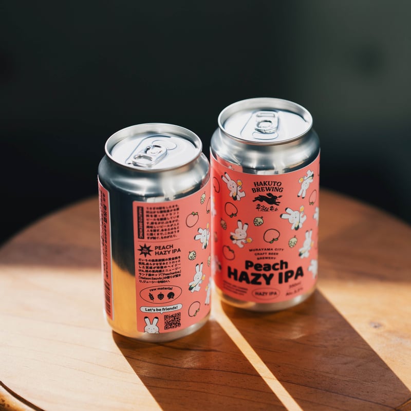 期間限定】Peach HAZY IPA ／缶ビール3本 or 6本セット | HAKUTO