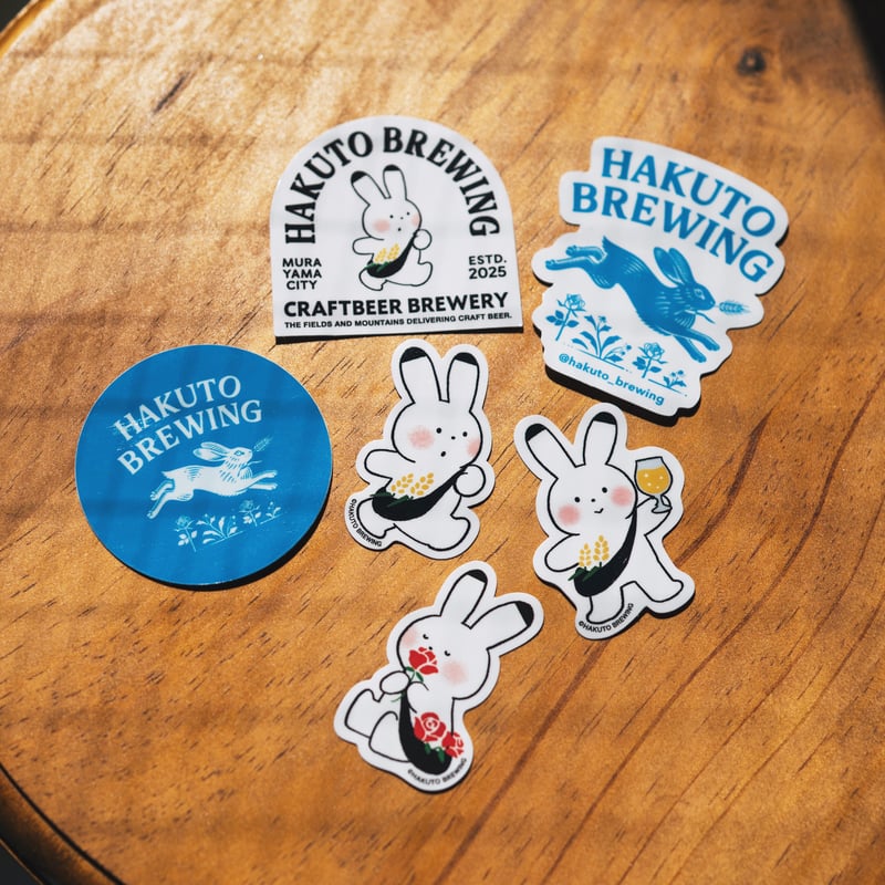 グッズ】HAKUTO BREWING 6 Sticker Pack／ステッカー6枚セット |
