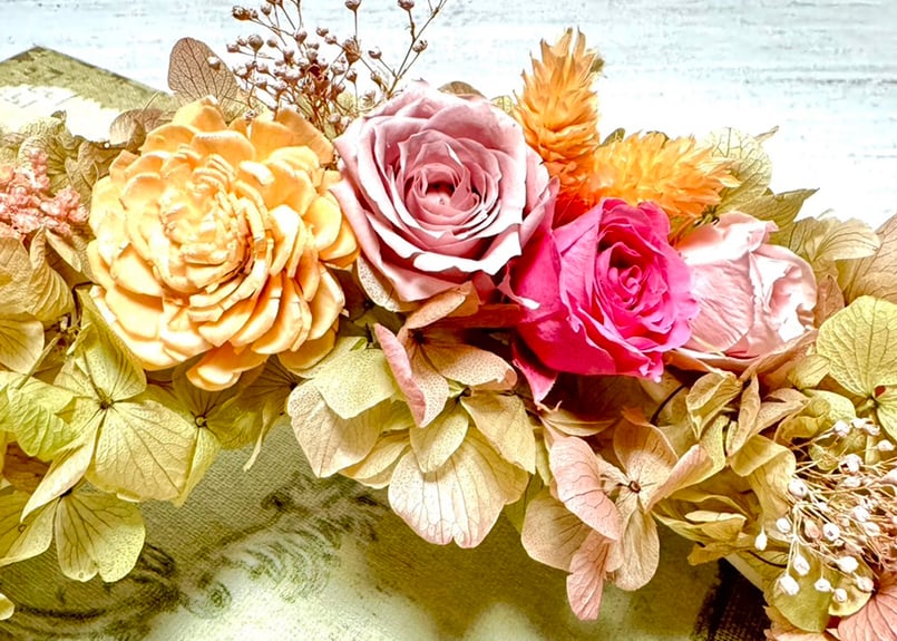 紫陽花の夢 プリザーブドフラワー・リースL | WARAKU