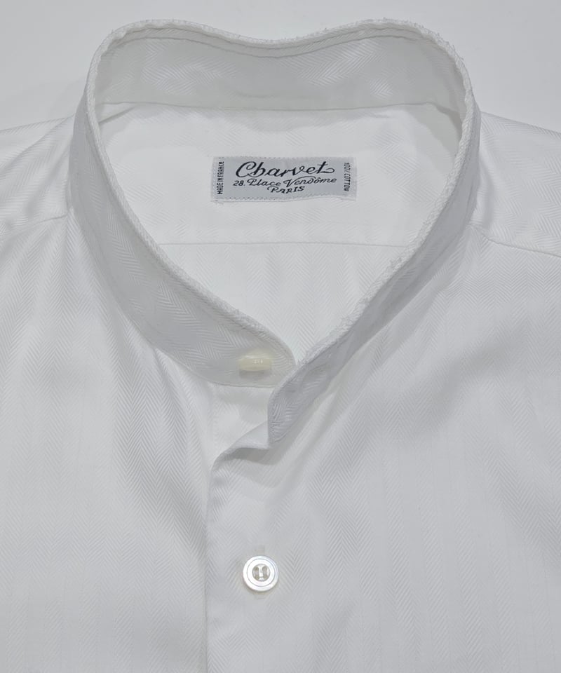 Charvet｜ Band-collar shirt｜ White | Corgi Vinta