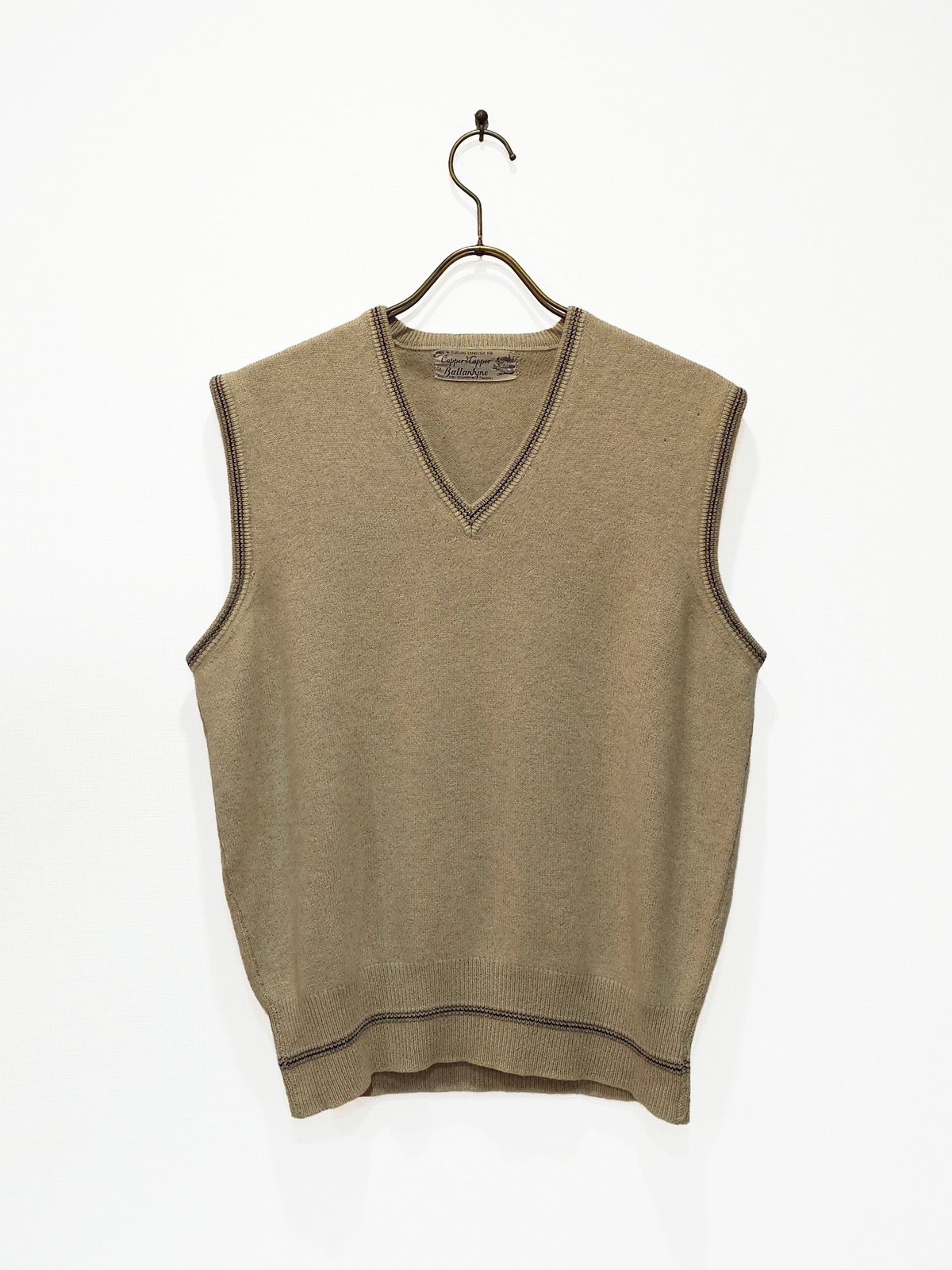 Ballantyne｜Pure Cashmere sleeveless jumper｜Beig
