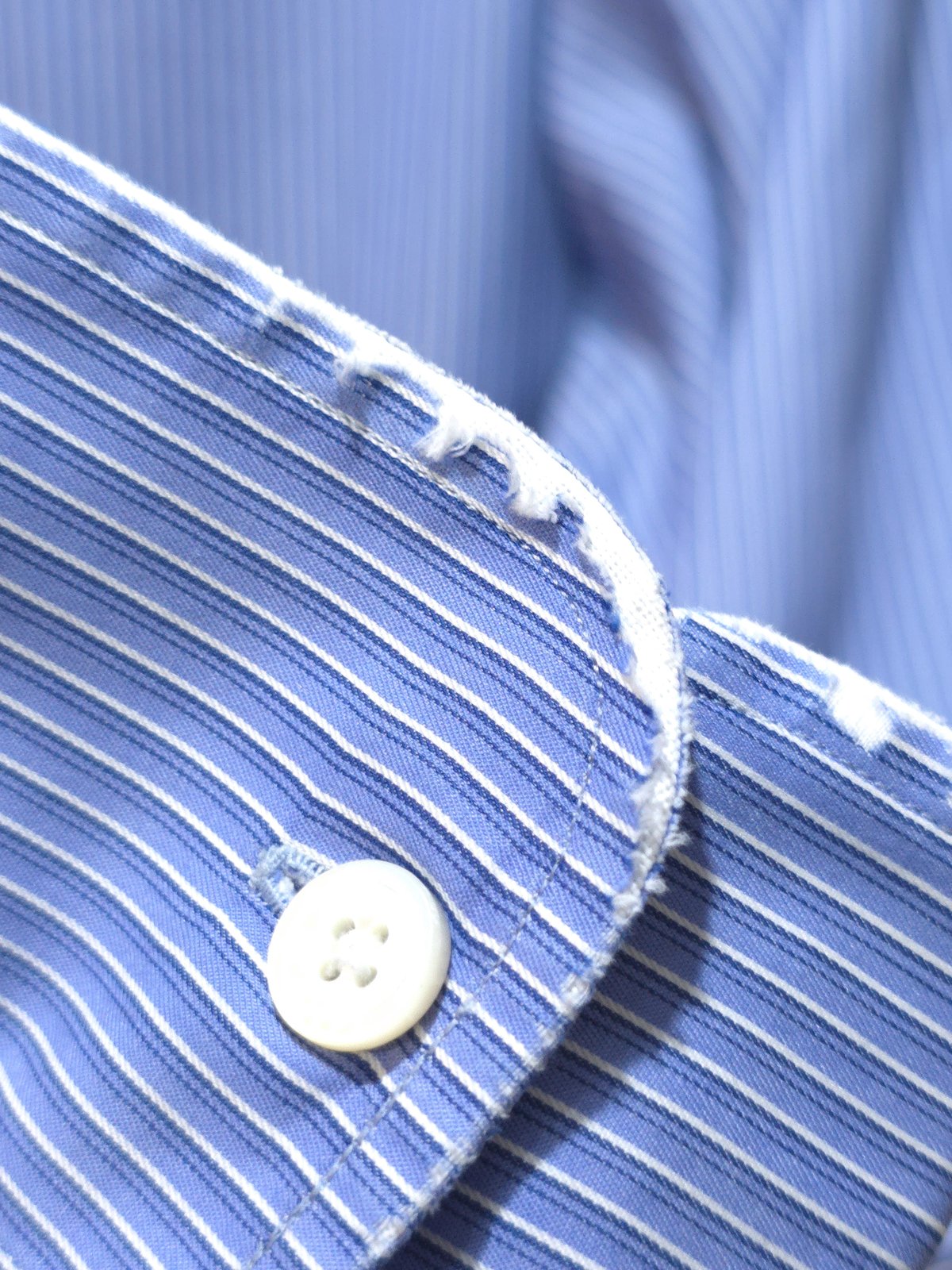 トップス charvet \"denim shirts\" Charvet｜ Striped Cotton Shirts｜ Blue × White |