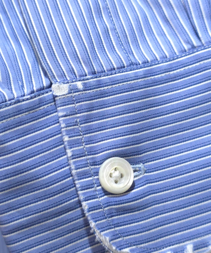Charvet｜ Striped Cotton Shirts｜ Blue × White |
