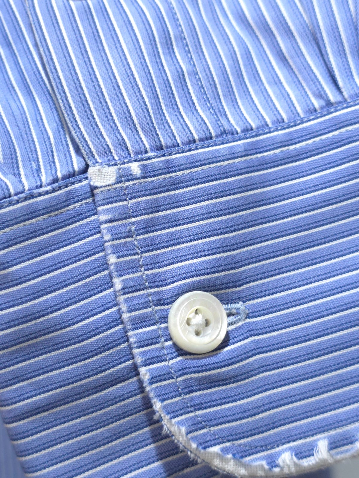 Charvet｜ Striped Cotton Shirts｜ Blue × White |
