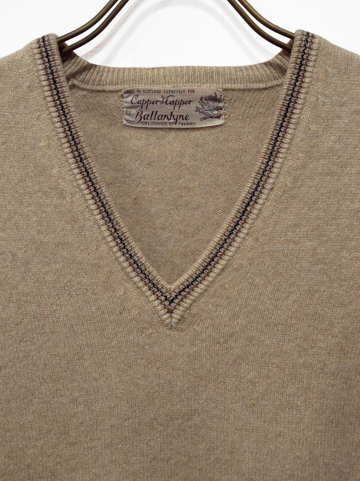 Ballantyne｜Pure Cashmere sleeveless jumper｜Beig