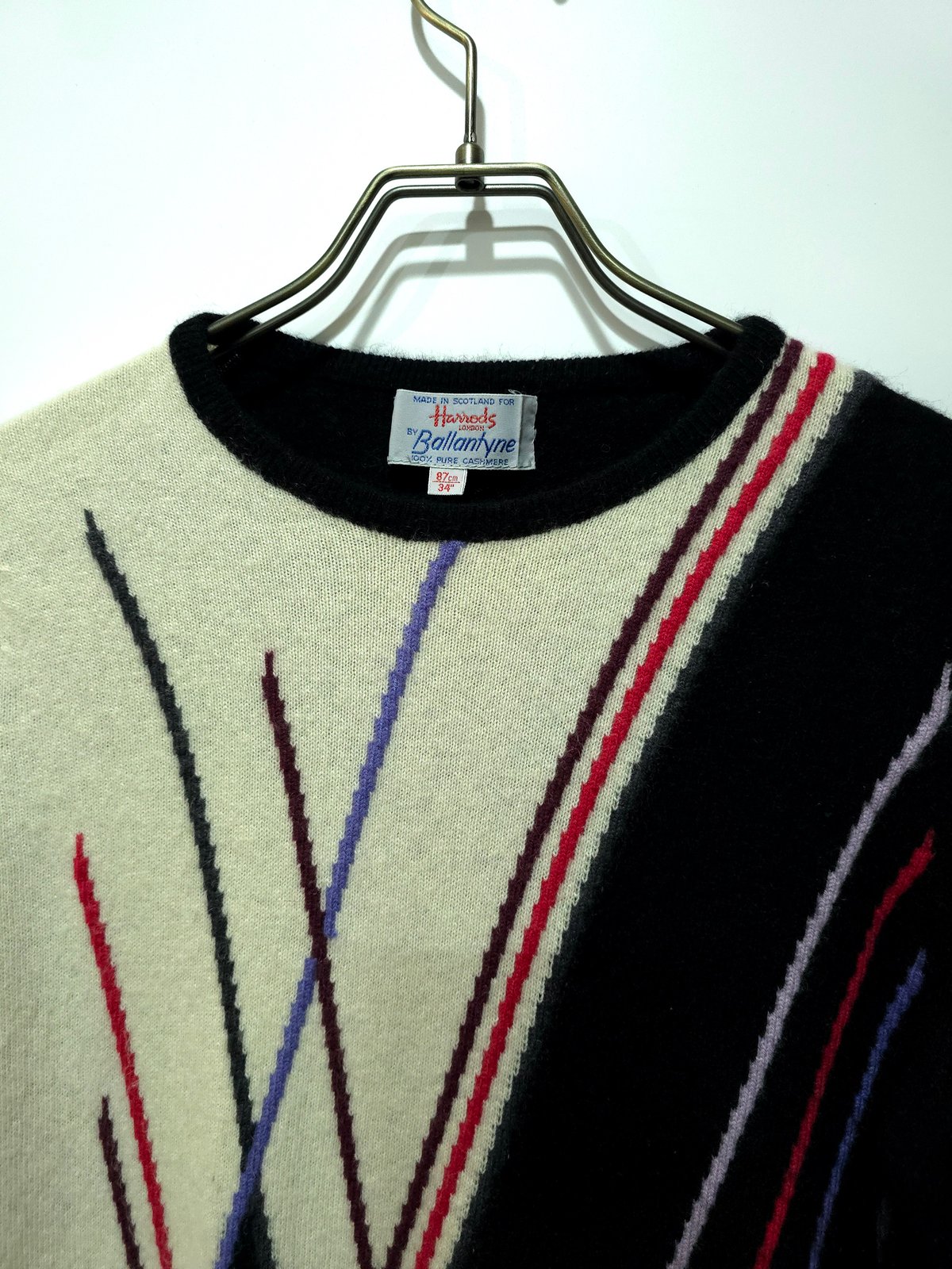 極美品 90s Ballantyne Pure Cashmere 42 Ballantyne | 100% Pure Cashmere Crew Neck Jump
