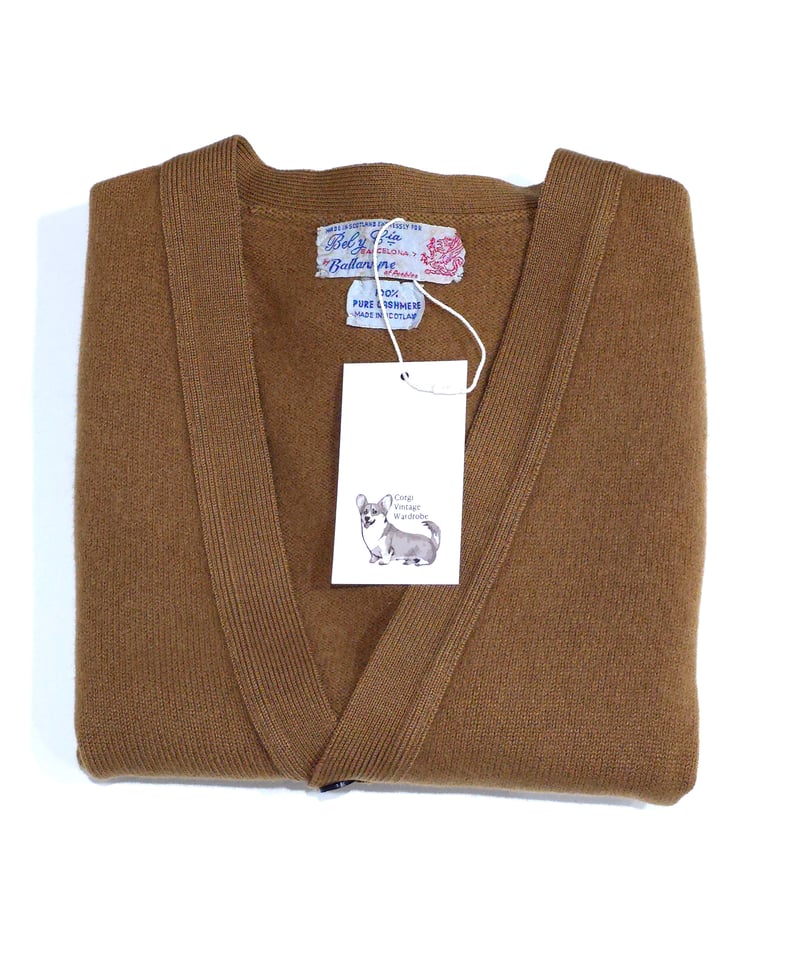 Ballantyne カシミアアンサンブル　キャメルベージュ Ballantyne｜ Pure Cashmere Sleeveless Cardigan｜