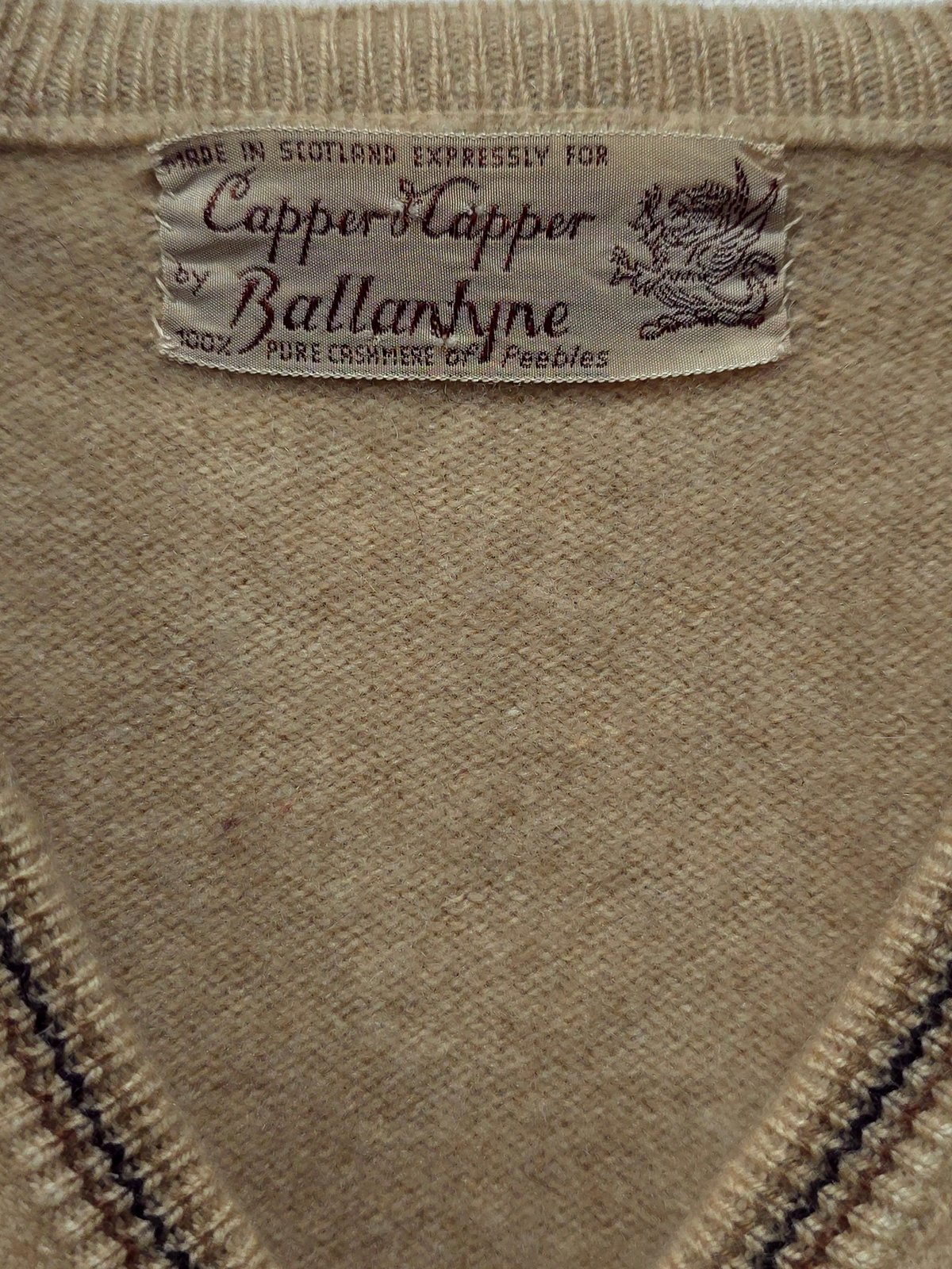 Ballantyne｜Pure Cashmere sleeveless jumper｜Beig