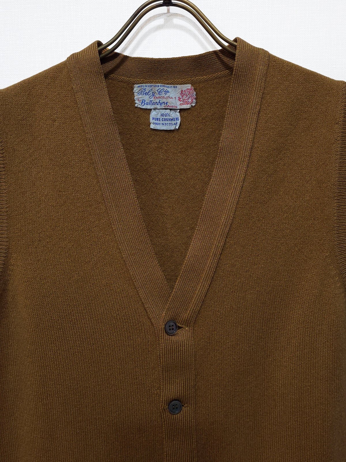 高級極上 BALLANTYNE Pure cashmere カシミアカーディガン 高級極上