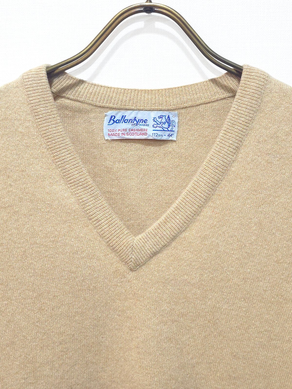 Ballantyne｜Pure Cashmere sleeveless jumper｜Beig