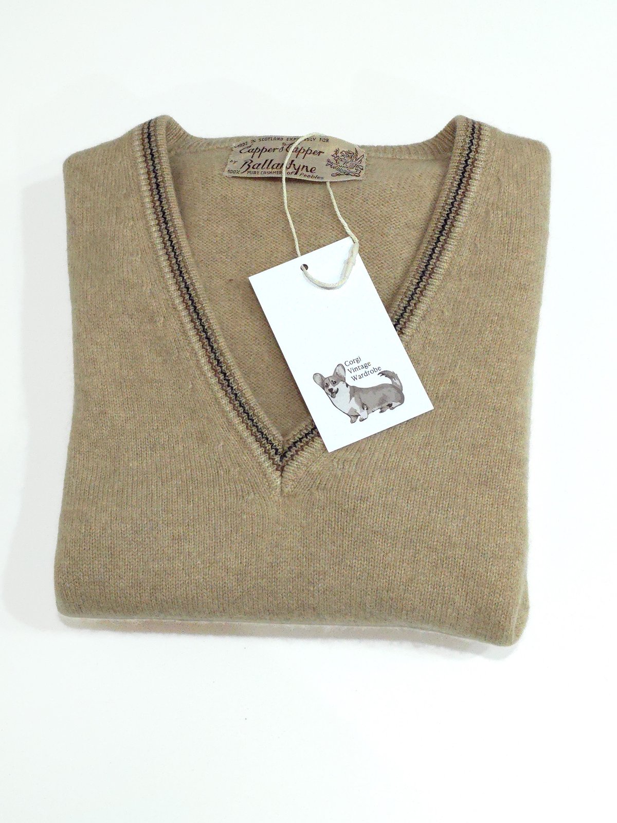 Ballantyne｜Pure Cashmere sleeveless jumper｜Beig