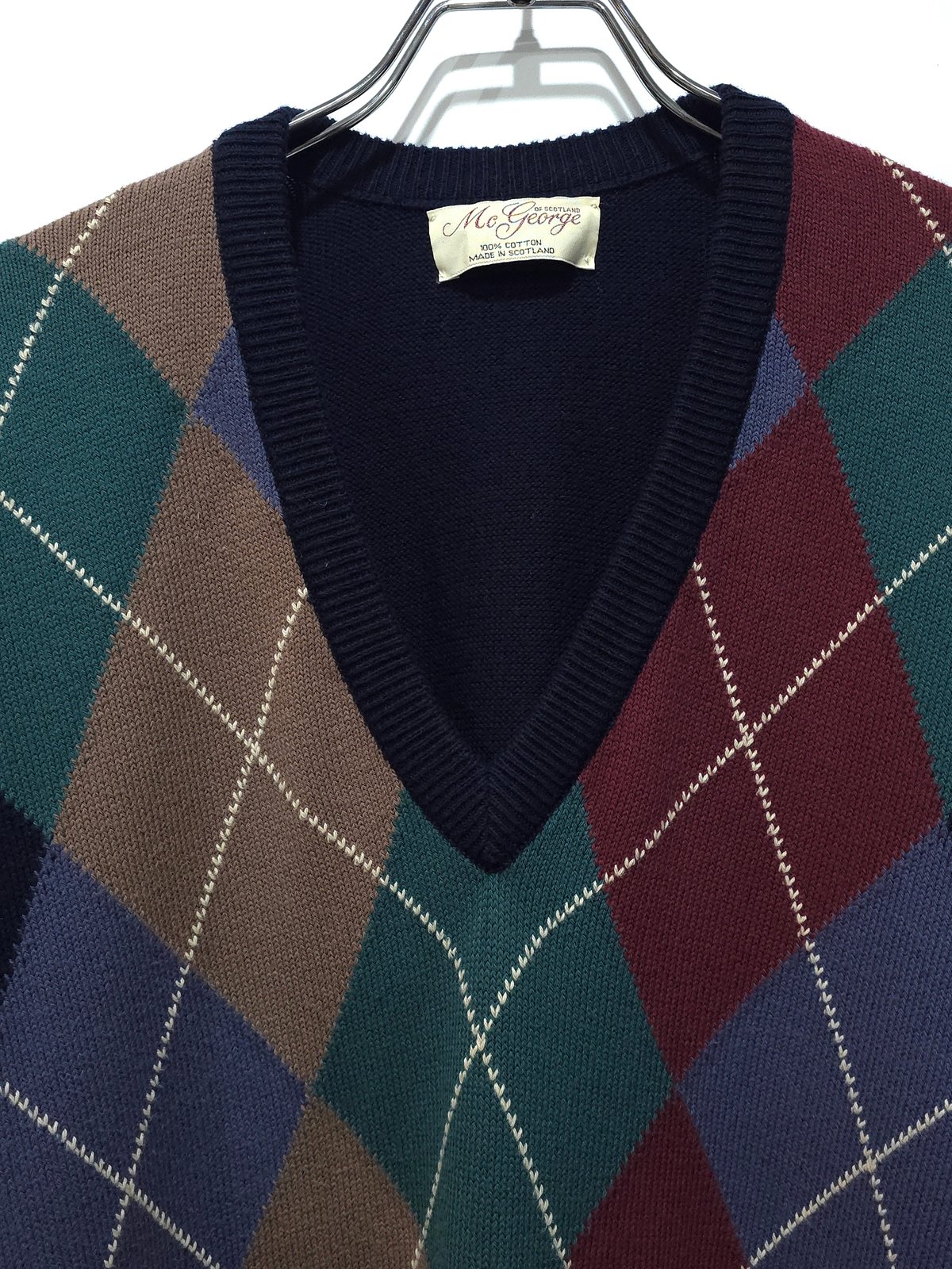 Écharpe En Cachemire McGeorge Of Dumfries - Vintage, Vert, Longueur 152cm+ - Occasion Parfait État
