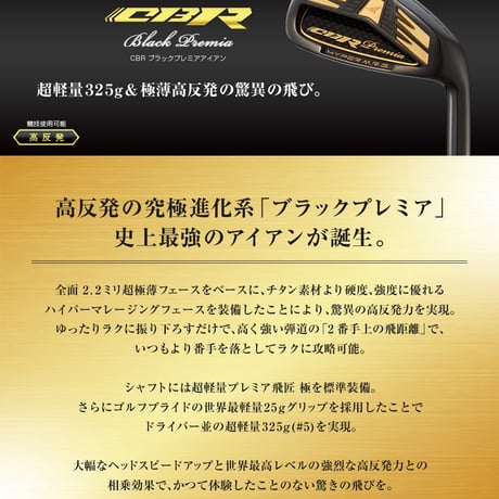 ワークスゴルフ CBRブラックプレミア アイアン ワークテック飛匠 6本セット 5番 6番 7番 8番 9番 PW
