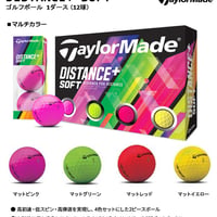 テーラーメイド ゴルフボール 1ダース 12個入 DISTANCE+ SOFT ディスタンス プラス + ソフト マルチカラー