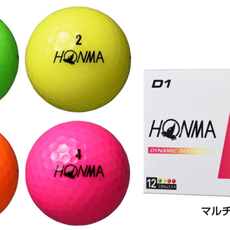 HONMA GOLF 本間ゴルフ 日本正規品 ホンマ D1 ゴルフボール1ダース(12