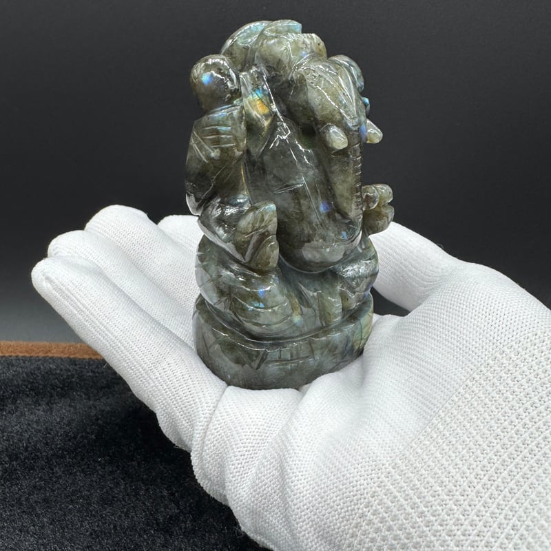 光と知恵】ラブラドライトのガネーシャ | エストレーラストーン