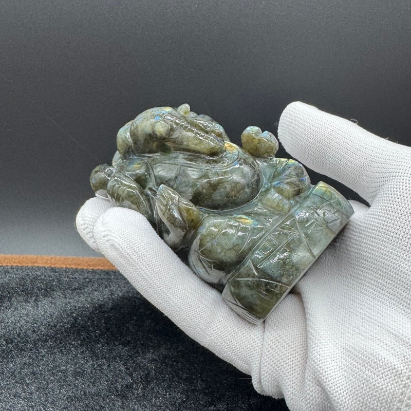 光と知恵】ラブラドライトのガネーシャ | エストレーラストーン