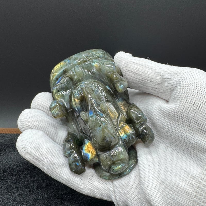 光と知恵】ラブラドライトのガネーシャ | エストレーラストーン