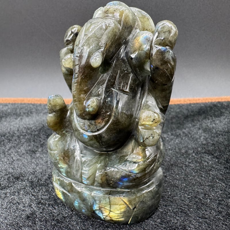 光と知恵】ラブラドライトのガネーシャ | エストレーラストーン