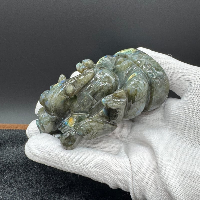 【お値下げ】ラブラドライト　ガネーシャ　天然石 お値下げ】ラブラドライト ガネーシャ 天然石 天然石ガネーシャ