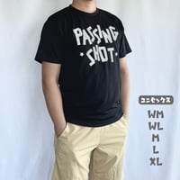 PASSINGSHOT テープロゴTシャツ BLACK