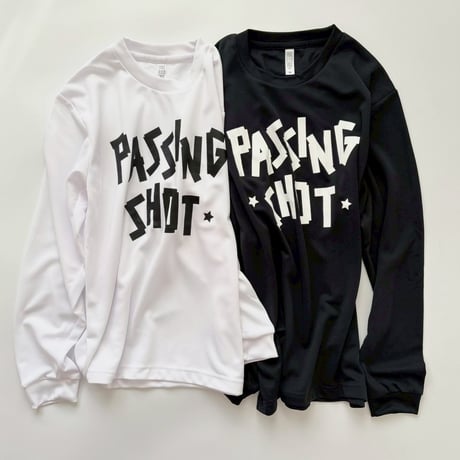 PASSINGSHOT テープロゴロンT BLACK