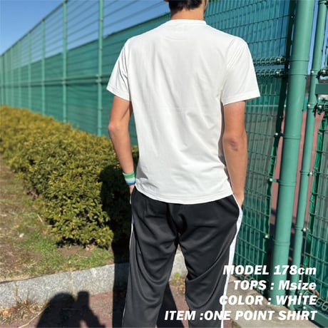 コットンライクドライTシャツ BLACK ワンポイント刺繍（Men's)