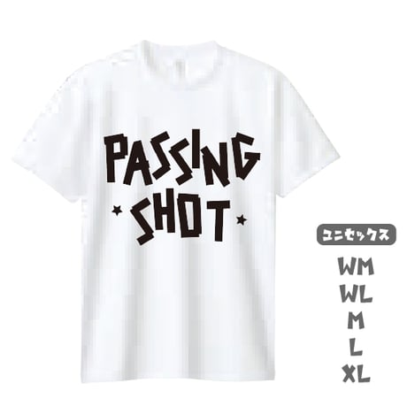 PASSINGSHOT テープロゴTシャツ WHITE