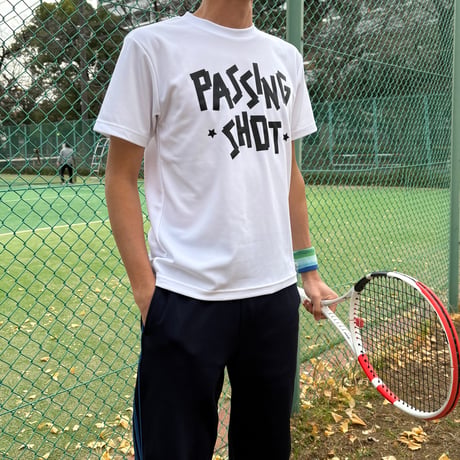 PASSINGSHOT テープロゴTシャツ WHITE