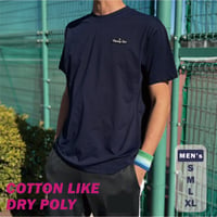 コットンライクドライTシャツ NAVY ワンポイント刺繍（Men's)