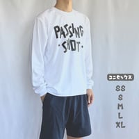 PASSINGSHOT テープロゴ ロンT WHITE