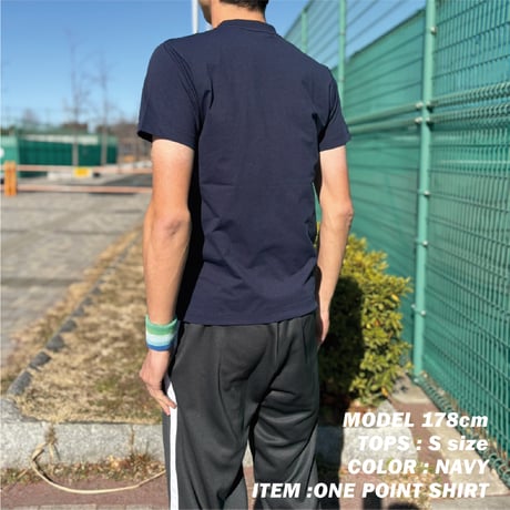 コットンライクドライTシャツ BLACK ワンポイント刺繍（Men's)
