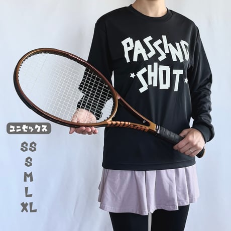 PASSINGSHOT テープロゴロンT BLACK