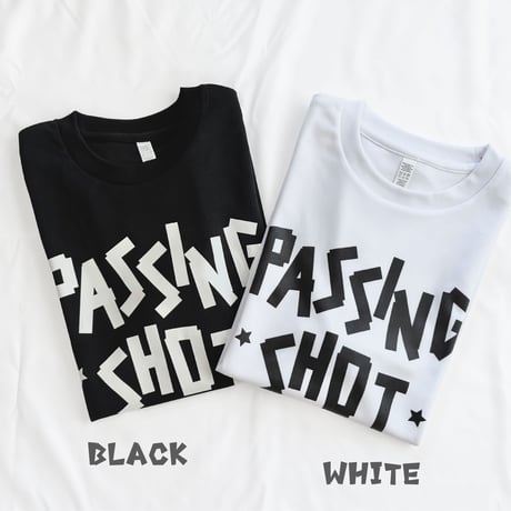 PASSINGSHOT テープロゴロンT BLACK