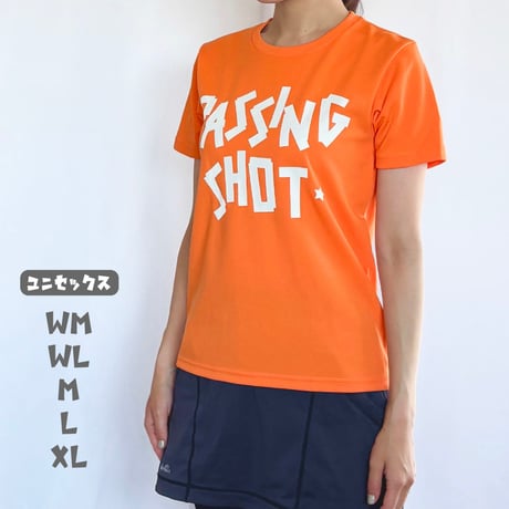 PASSINGSHOT テープロゴTシャツ ORANGE