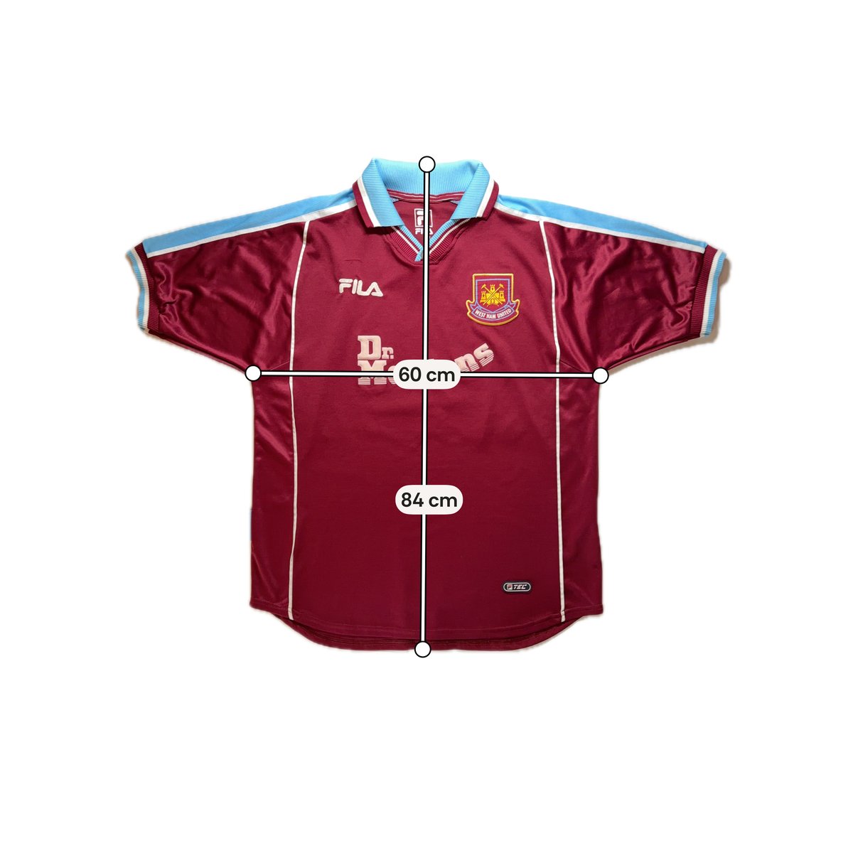 ウェア FILA West Ham United DI CANIO 10 1999-01 West Ham United Home Shirt #10 DI CANIO
