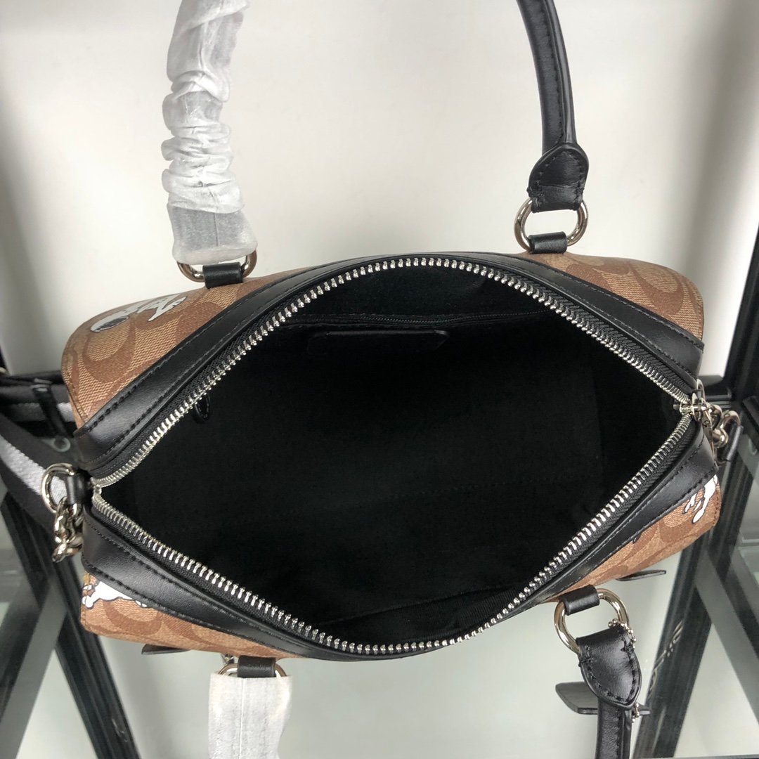 C4118 新作 COACH ボストンバッグ COACH PEANUTS コーチ ミニボストンバッグ C4118 スヌーピー