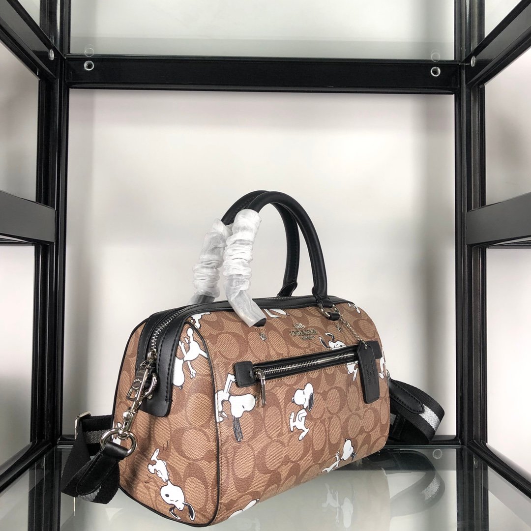 COACH PEANUTS コーチ ミニボストンバッグ C4118 スヌーピー