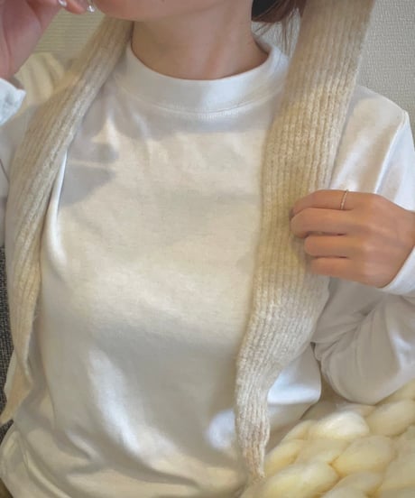 裏起毛クルーネックカットソー