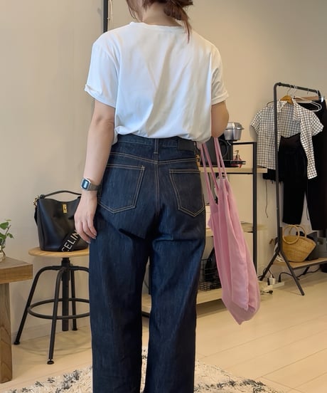 リアクティブワイドストレートデニム