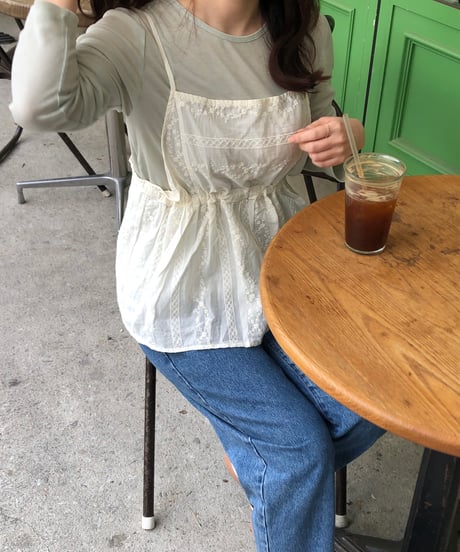 コットンレースキャミソール