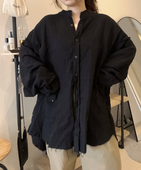 カットオフガーゼオーバーシャツ