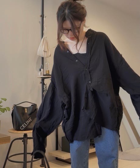 カットオフガーゼオーバーシャツ