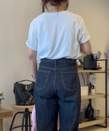 リアクティブワイドストレートデニム