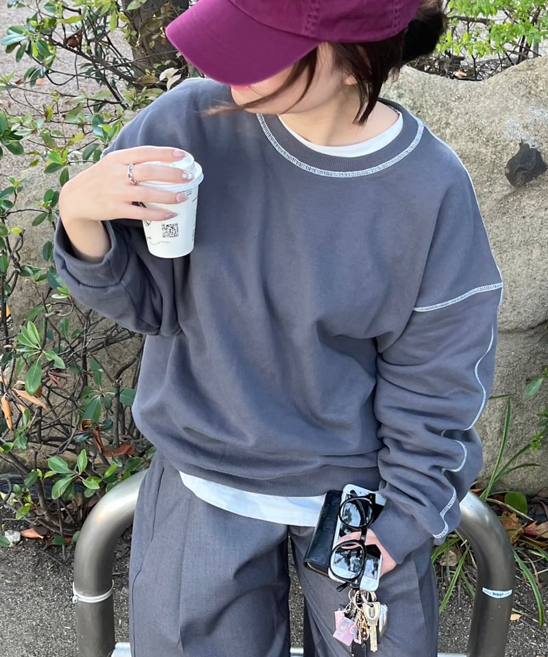 ヴィンテージライクステッチプルオーバー | an.